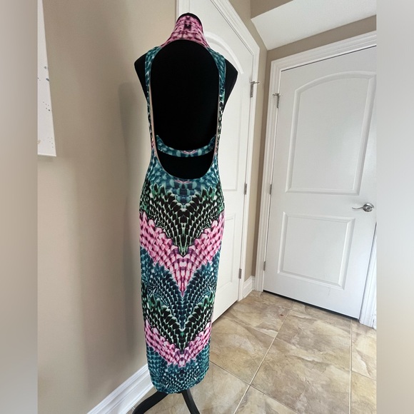 AFRM open back multicolor sleaveless mockneck dress size M - Picture 8 of 14